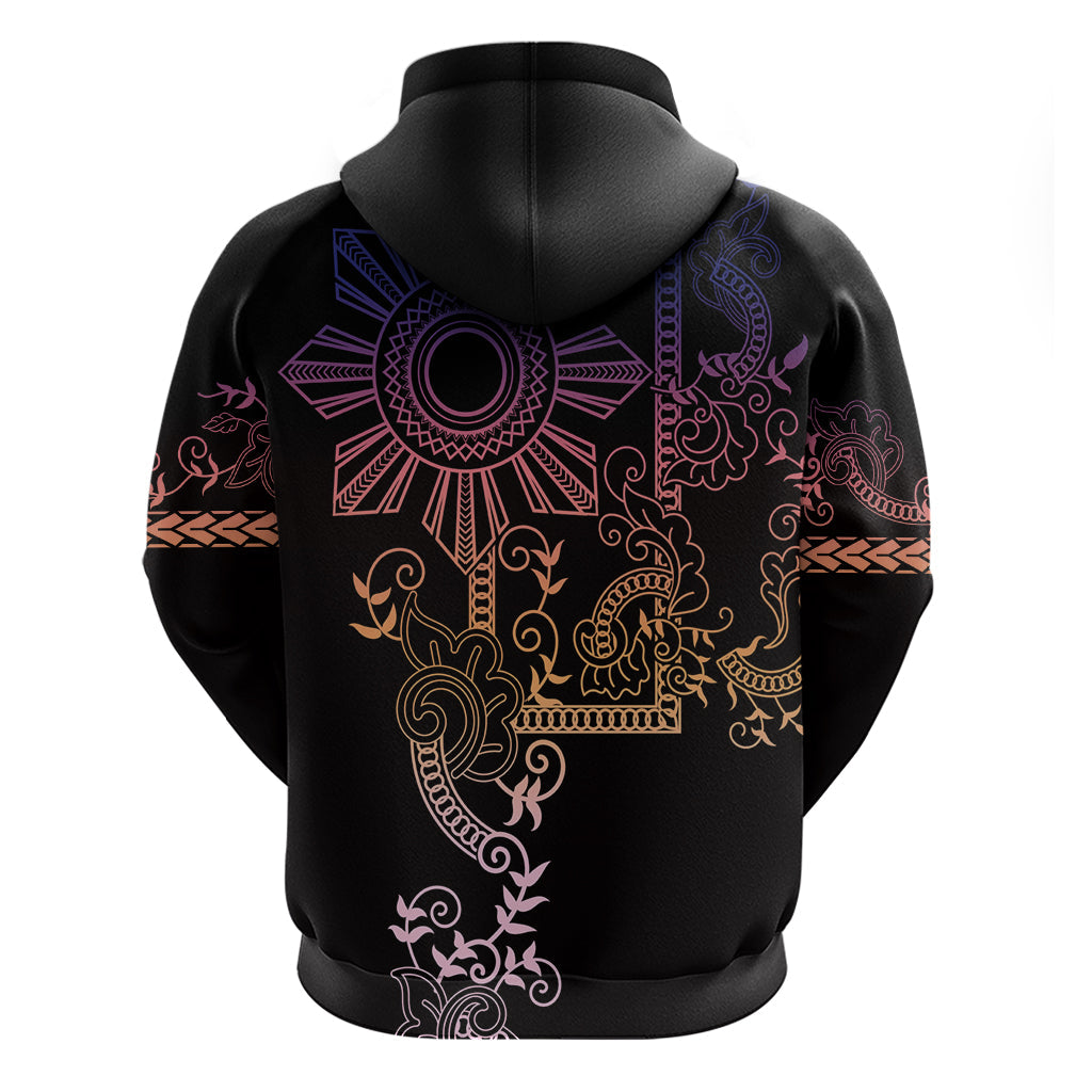 Filipino Sun Tribal Tattoo Hoodie Philippines Inspired Barong Pink Art LT9