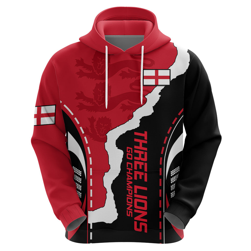 England Hoodie The Three Lions Football Go Champions Red LT9