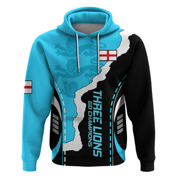 England Hoodie The Three Lions Football Go Champions Blue LT9