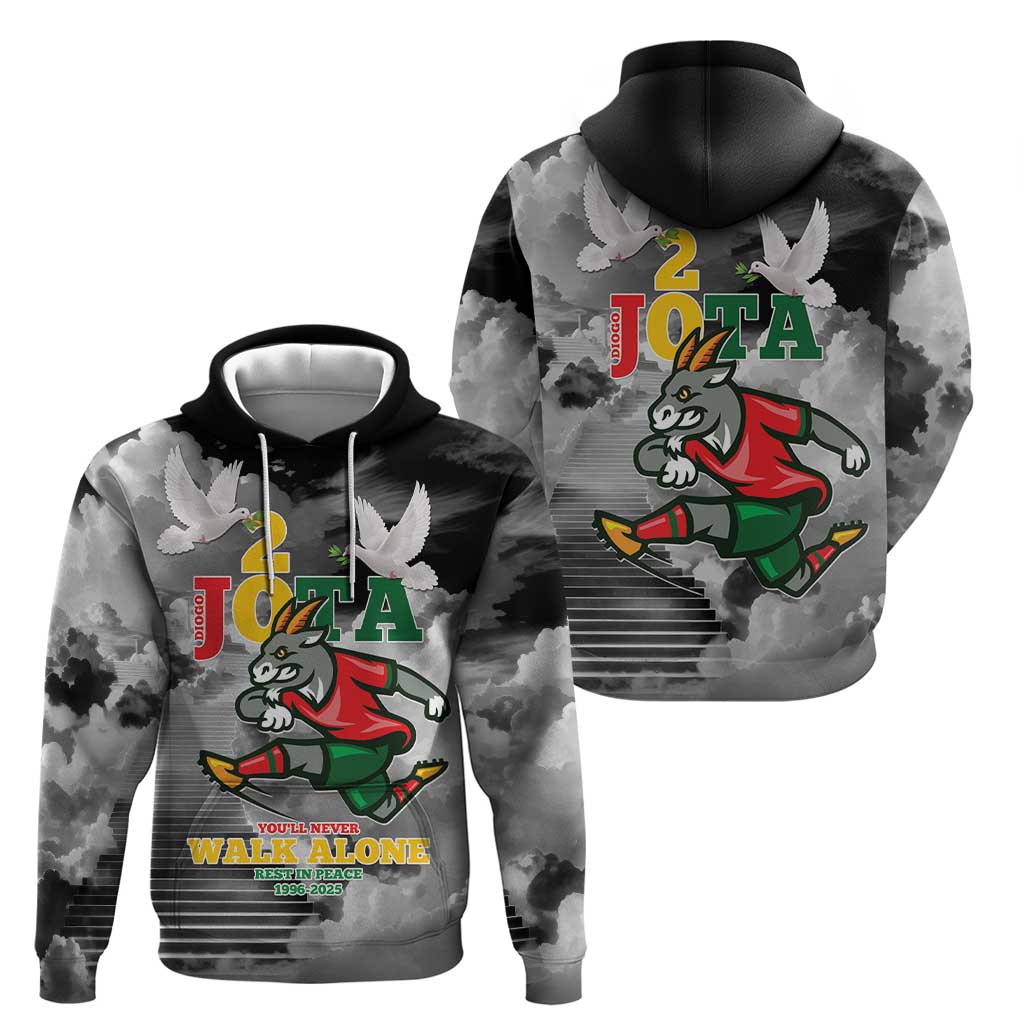 Portuguese Footballer Memorial Hoodie You'll Never Walk Alone Rest In Peace 1996-2025 LT9