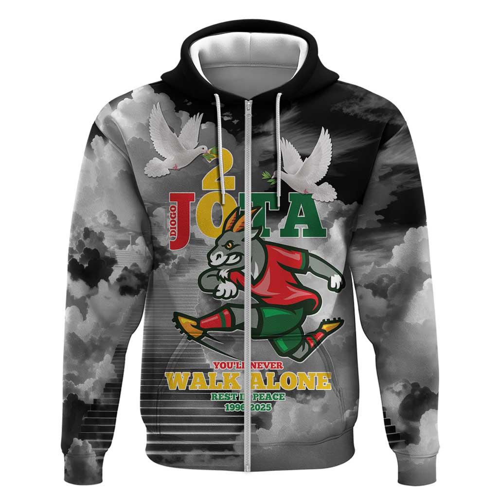 Portuguese Footballer Memorial Hoodie You'll Never Walk Alone Rest In Peace 1996-2025 LT9