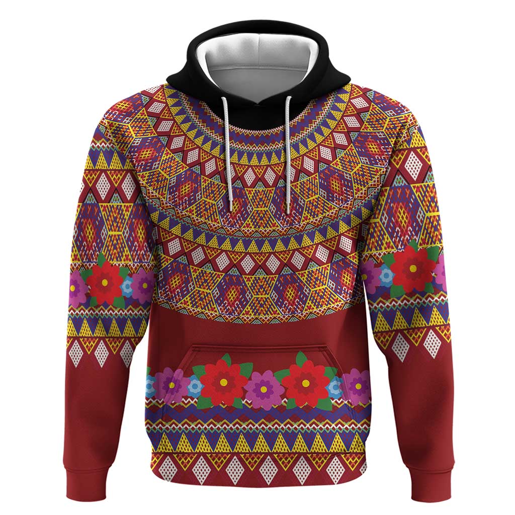 Greenland Costume Hoodie Tradional Kalaallisuut Pattern LT9