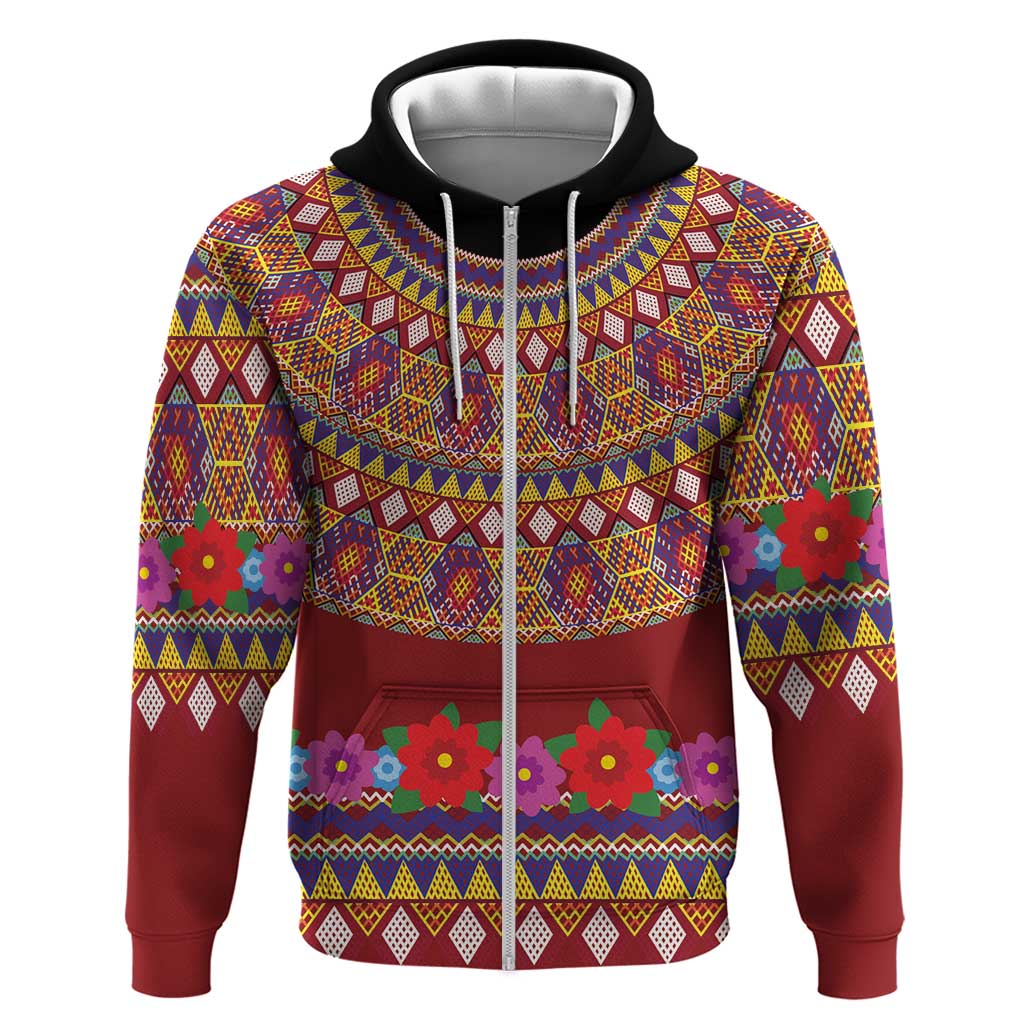 Greenland Costume Hoodie Tradional Kalaallisuut Pattern LT9