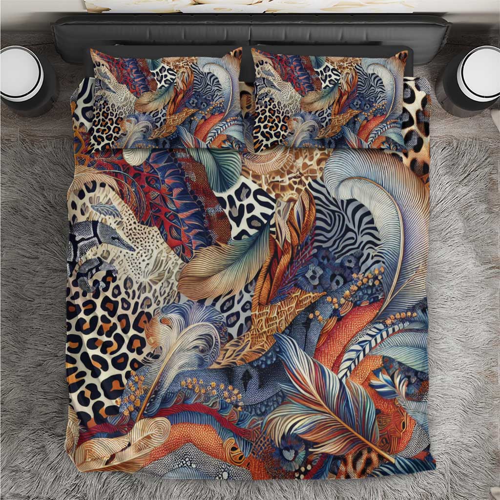 African Wild Animal Skins Bedding Set Unique Leopard Zebra And Snake Patterns LT9