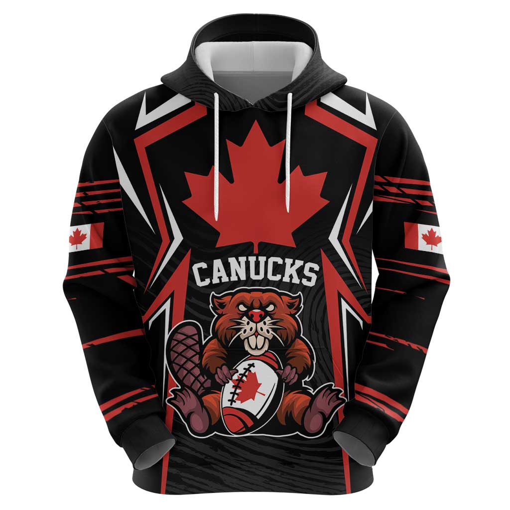 Custom Canada Rugby Pacific Hoodie Beaver and Maple Leaf LT9