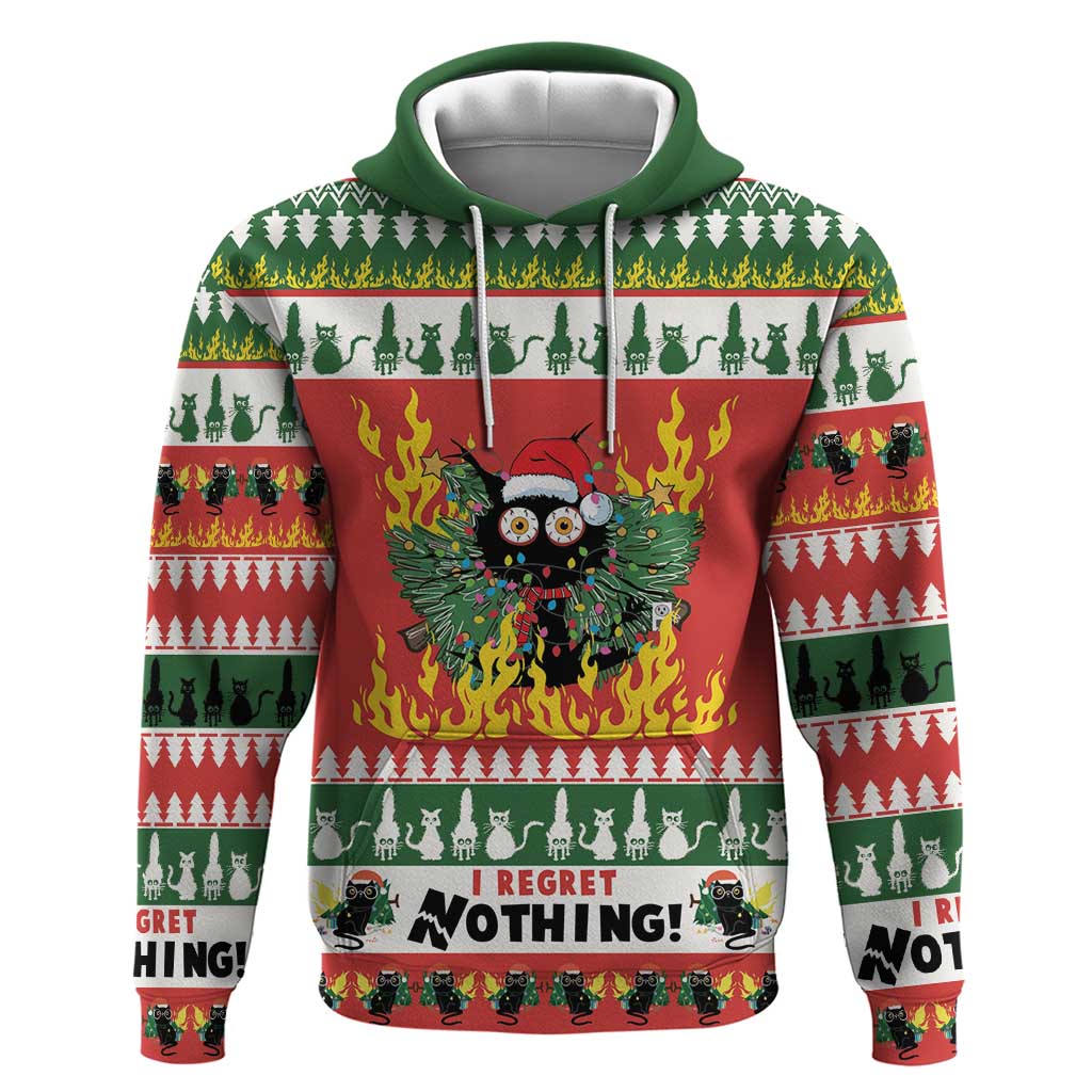 Merry Cat-Mas Hoodie Christmas It's Fine I'm Fine Everything is Fine LT9