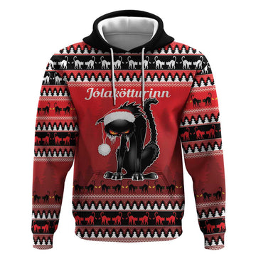Jolakotturinn Iceland Hoodie Yule Cat Merry Christmas LT9