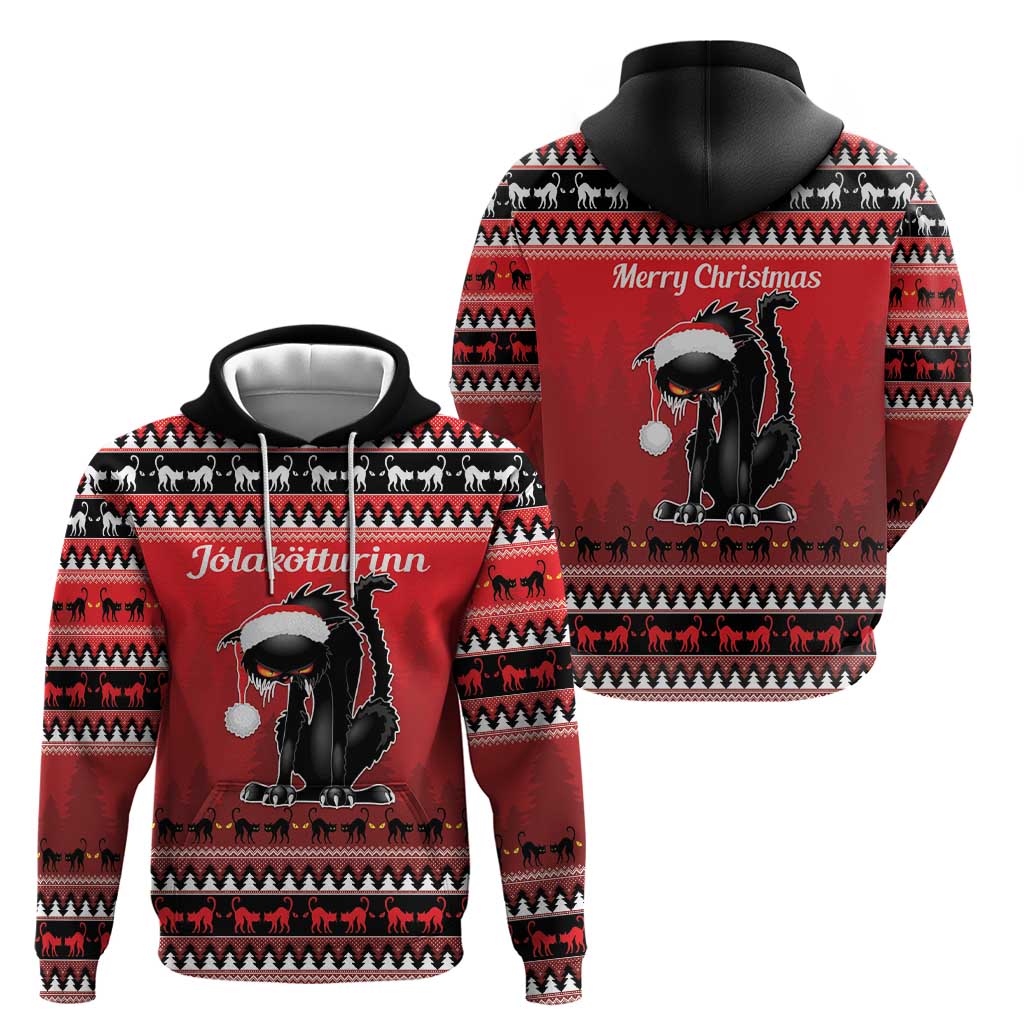 Jolakotturinn Iceland Hoodie Yule Cat Merry Christmas LT9