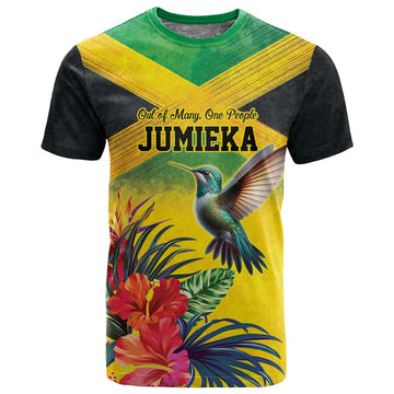 Personalized Black Jamaicans Hummingbird T shirt Tropical Flowers Grunge Flag LT9