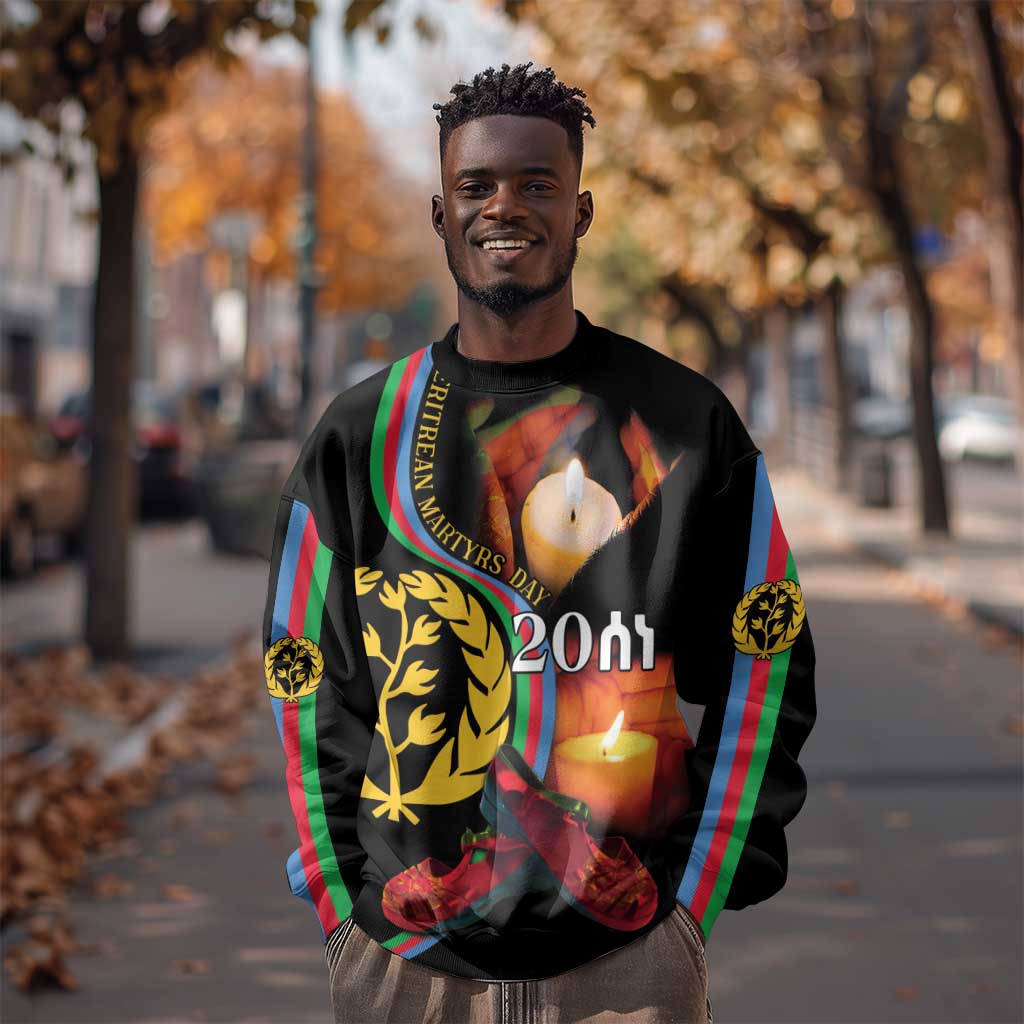 Personalized Afro-Eritrea Maelti Siwuat Sweatshirt Candle Vigil Glory To Our Martyrs Eritrea LT9