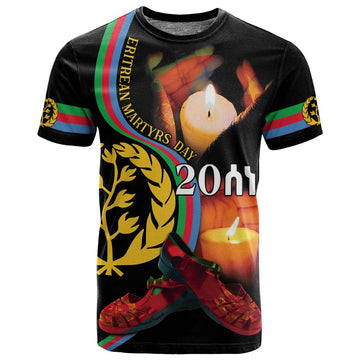 Personalized Afro-Eritrea Maelti Siwuat T shirt Candle Vigil Glory To Our Martyrs Eritrea LT9