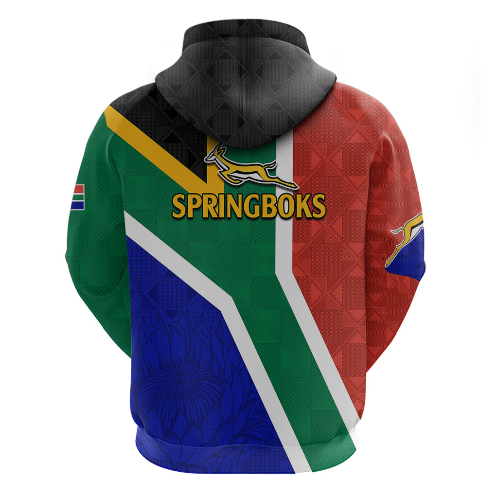 South Africa Springboks Hoodie with Kente Pattern and South African Flag LT9