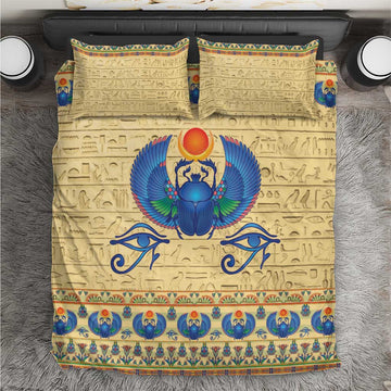Ancient Egypt Scarab Beetle Bedding Set LT9