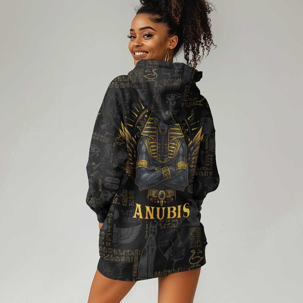 Anubis Egyptian God of Death Hoodie Dress LT9