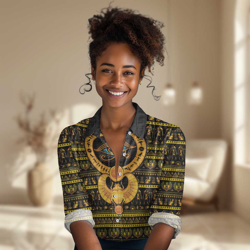 Egyptian God of The Sun Eye of Ra Women Casual Shirt LT9