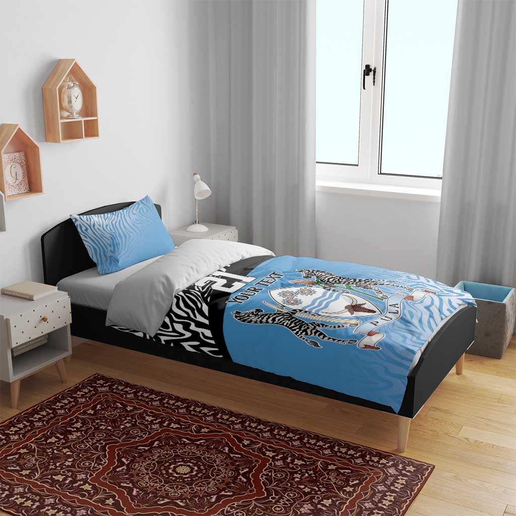 Botswana Cricket Custom Bedding Set Baggy Blues African Zebra Skins Pattern LT9