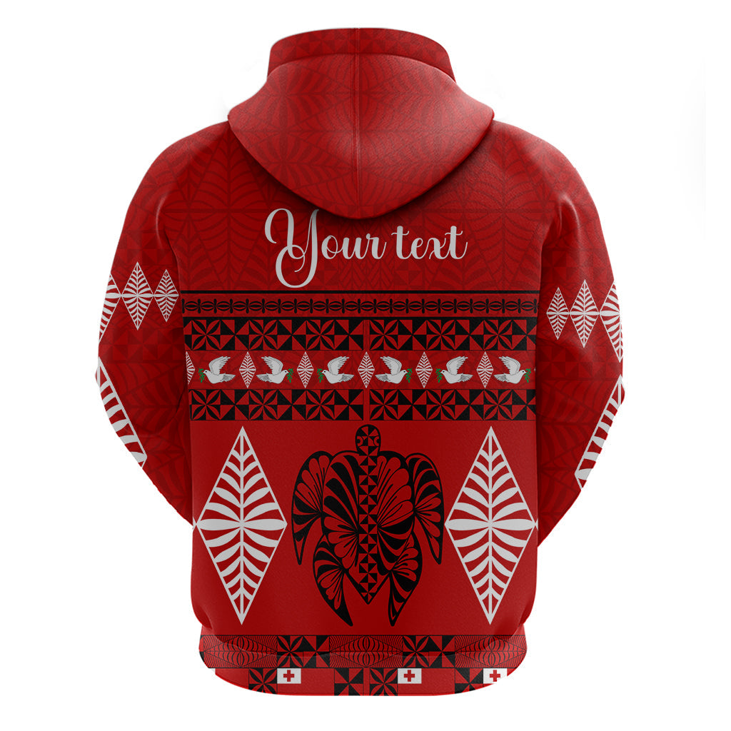 Personalised Tonga Kilisimasi Fiefia Hoodie Merry Christmas with Turtle Ngatu Pattern LT9