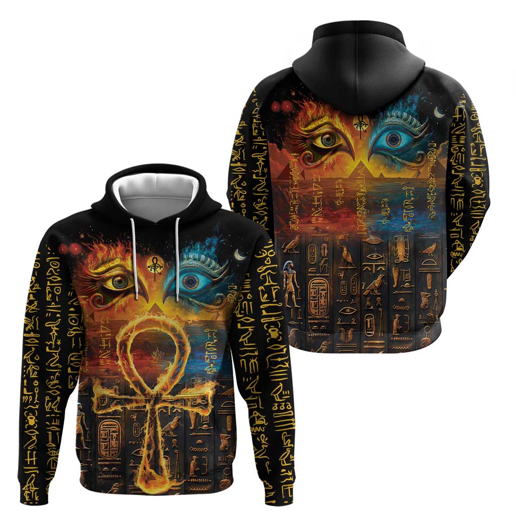 Eye of Ra and Eye of Horus Hoodie Power and Magic Ancient Egyptian Mythology LT9