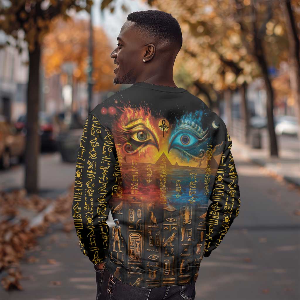 Eye of Ra and Eye of Horus Sweatshirt Power and Magic Ancient Egyptian Mythology LT9