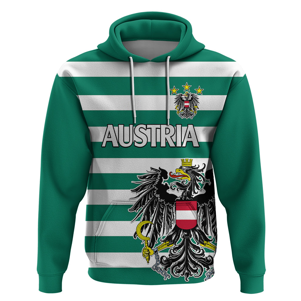 Austria Hoodie Austrian Coat Of Arms Minimalist Green Style No2 LT9
