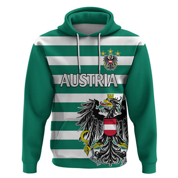 Austria Hoodie Austrian Coat Of Arms Minimalist Green Style No2 LT9