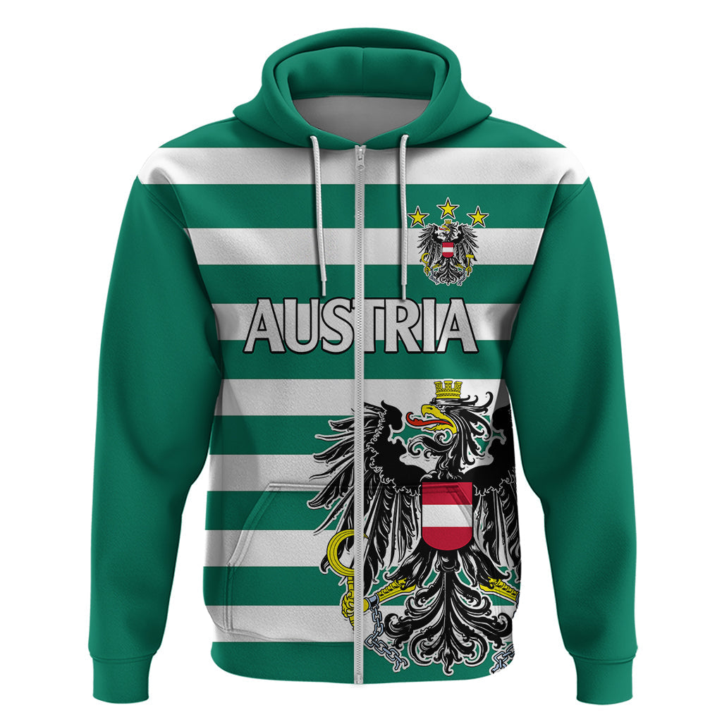 Austria Hoodie Austrian Coat Of Arms Minimalist Green Style No2 LT9