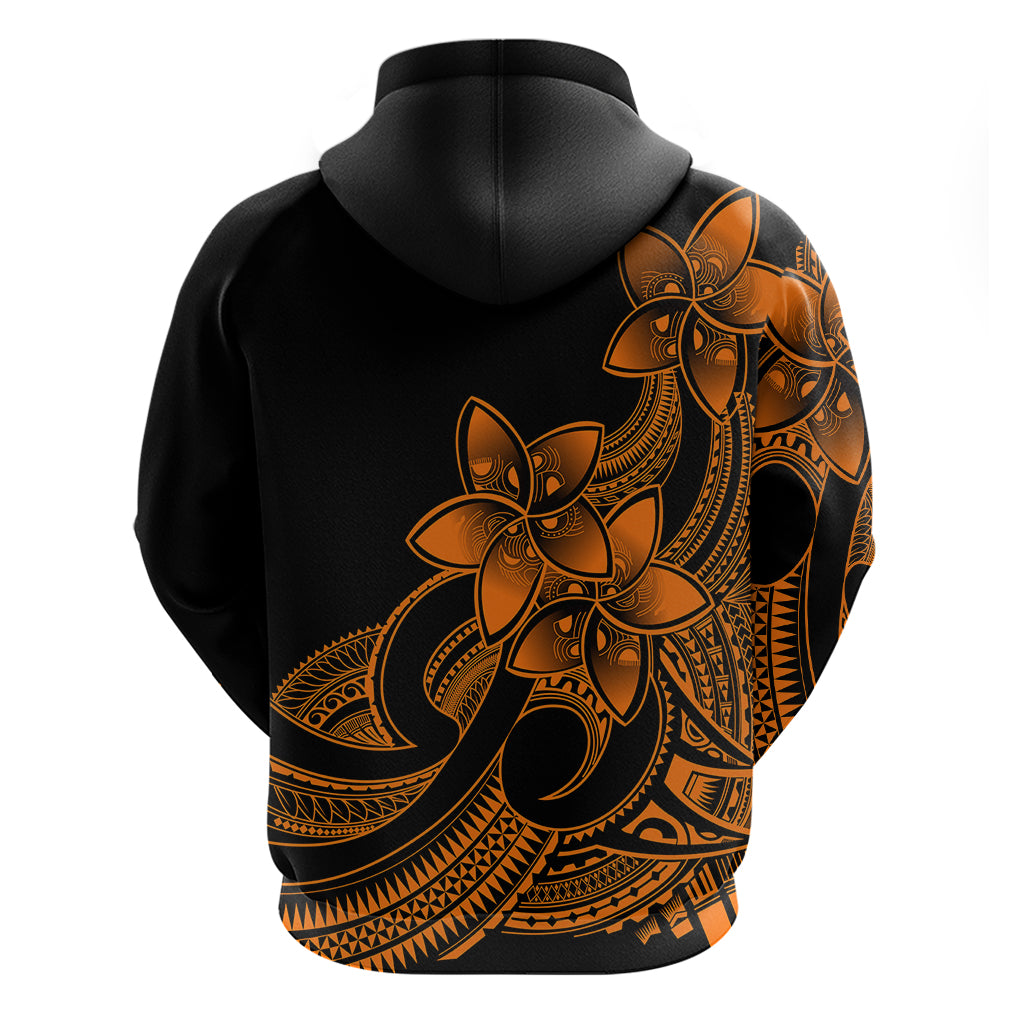Polynesian Pride Plumeria Flowers Hoodie Polynesian Tribal Gold Vibe LT9