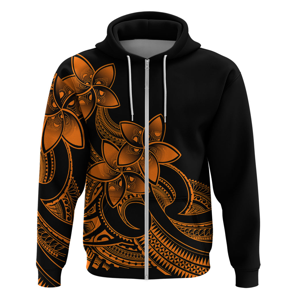 Polynesian Pride Plumeria Flowers Hoodie Polynesian Tribal Gold Vibe LT9