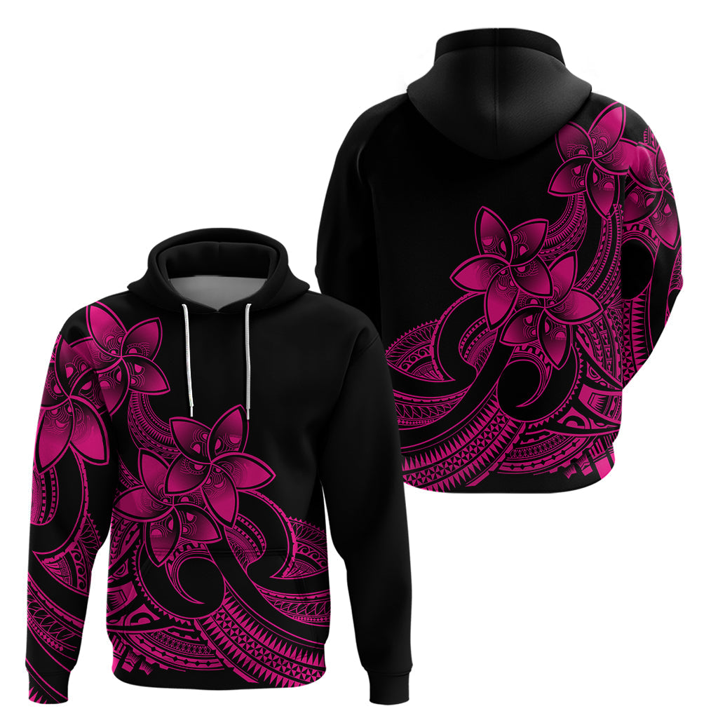 Polynesian Pride Plumeria Flowers Hoodie Polynesian Tribal Pink Vibe LT9