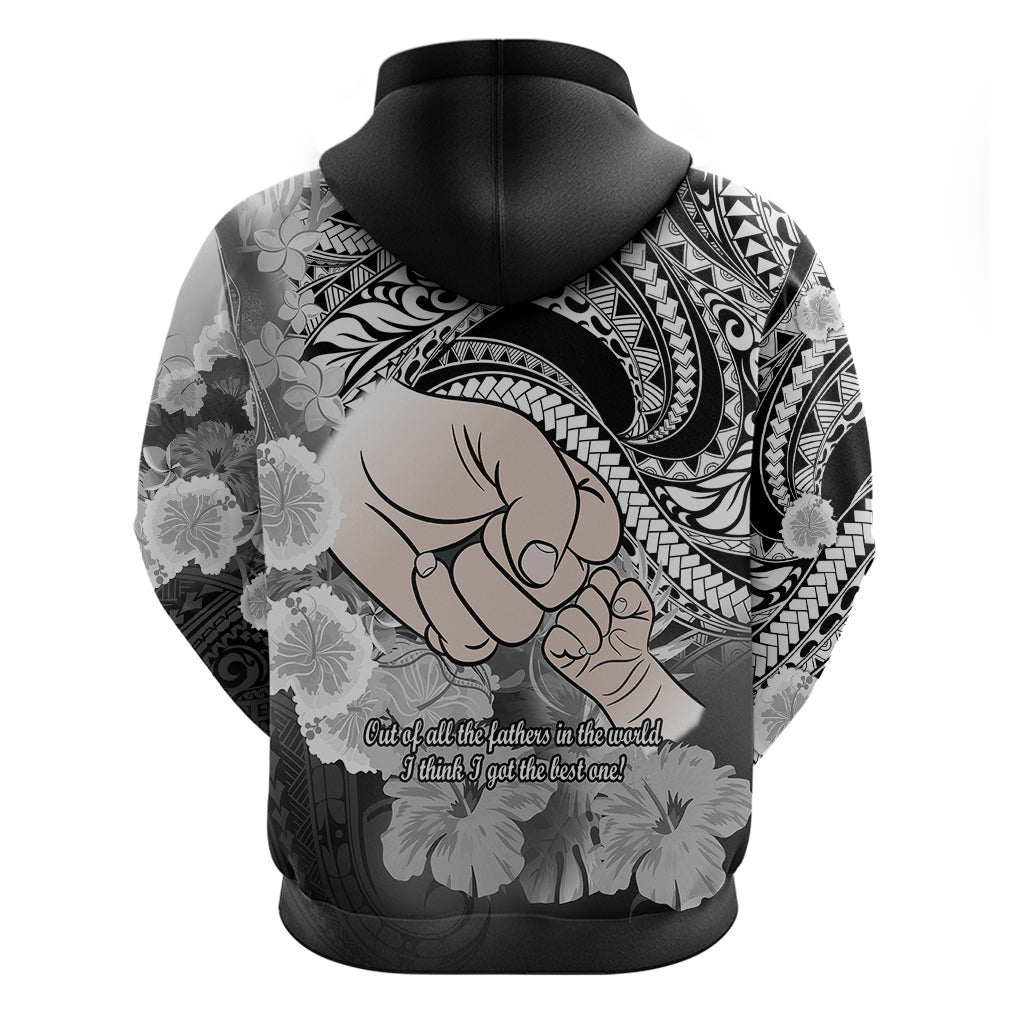 Polynesian Pride Happy Father Day Hoodie I Love You Dad - Polynesian Tribal Black LT9