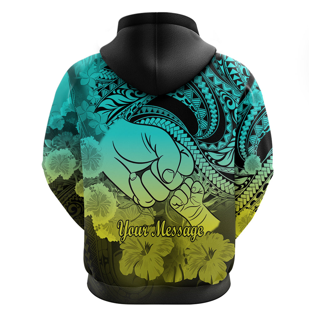 Personalised Polynesian Pride Happy Father Day Hoodie I Love You Dad - Polynesian Tribal Gradient 1 LT9