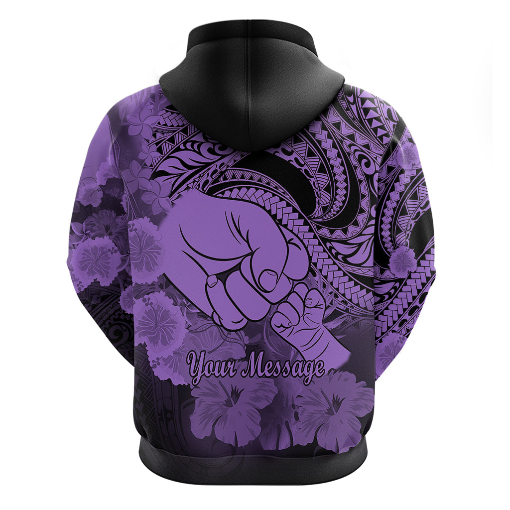 Personalised Polynesian Pride Happy Father Day Hoodie I Love You Dad - Polynesian Tribal Purple LT9