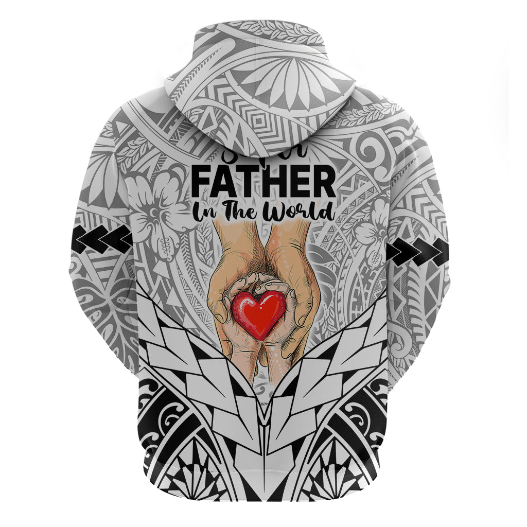 Polynesian Father's Day Gift For Dad Hoodie Super Father In The World - Black Polynesian Pattern LT9