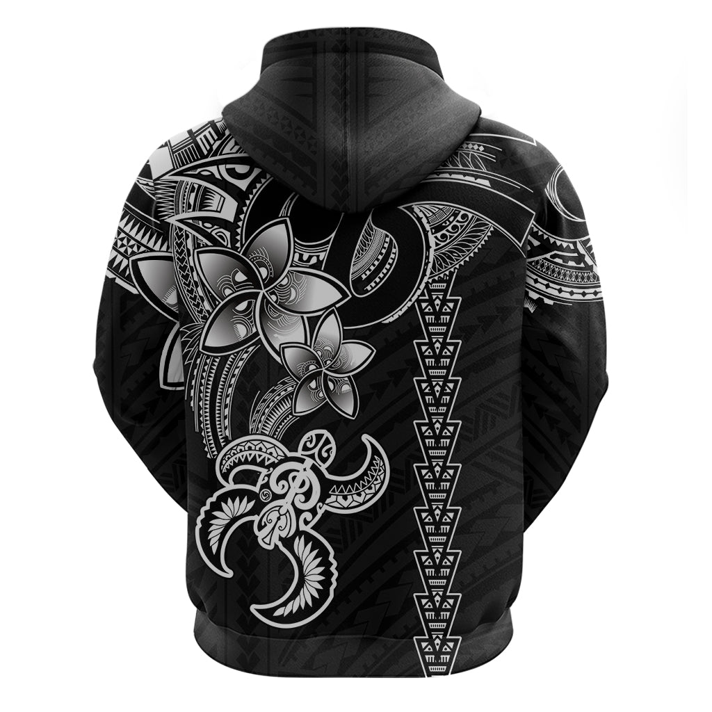 Hawaiian Tribal Hoodie Polynesian Kakau Turtle - White LT9