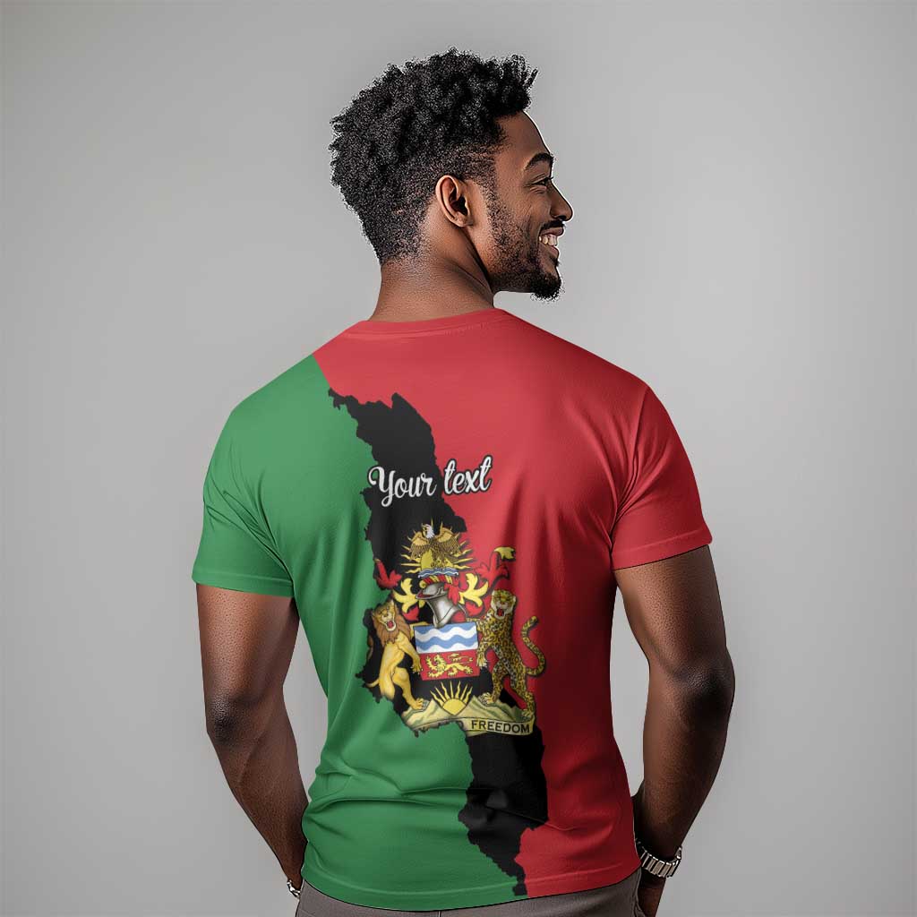 Malawi Flag Map T shirt Simple Malawi Emblem Coat of Arms LT9