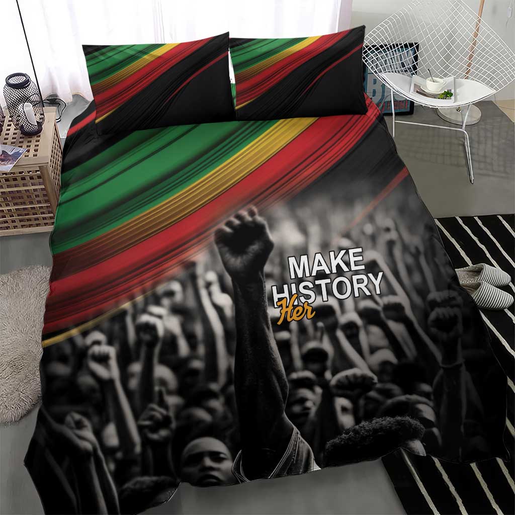 African-American History Month Bedding Set Black Power Hand Make His-Herstories LT9