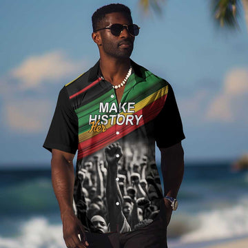 African-American History Month Hawaiian Shirt Black Power Hand Make His-Herstories LT9