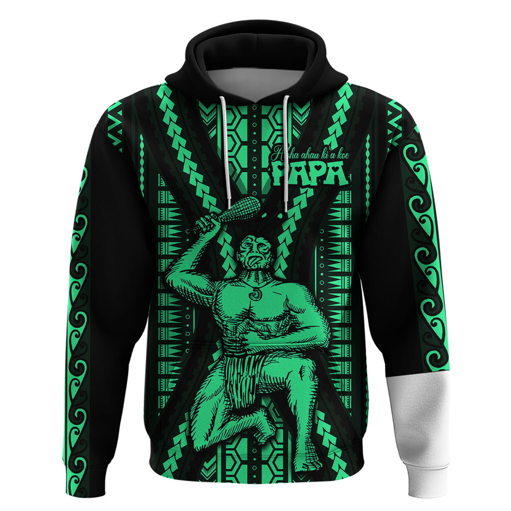 Maori Fathers Day New Zealand Hoodie Aroha Ahau Ki A Koe Papa - Green LT9