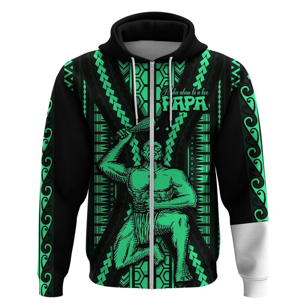 Maori Fathers Day New Zealand Hoodie Aroha Ahau Ki A Koe Papa - Green LT9