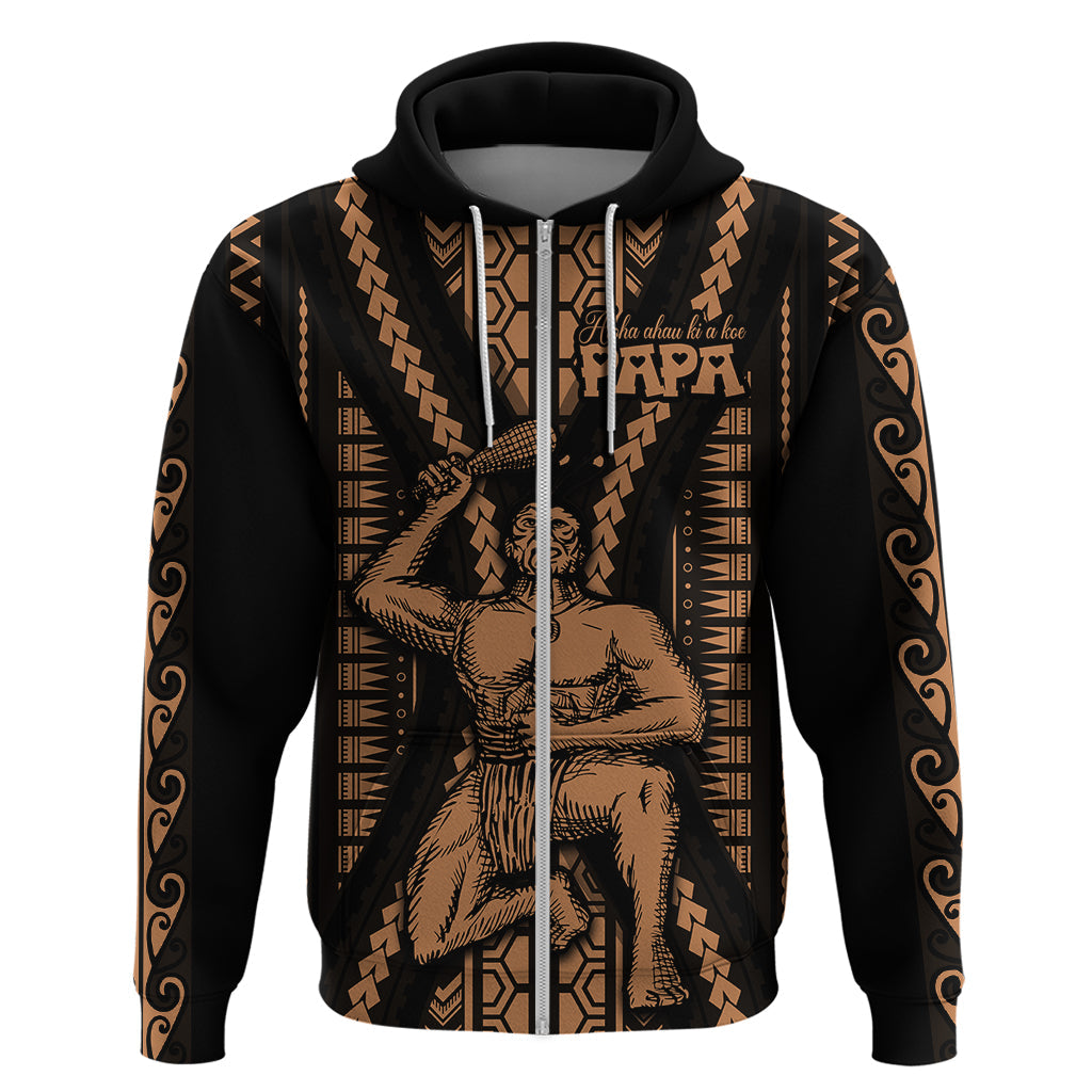 Maori Fathers Day New Zealand Hoodie Aroha Ahau Ki A Koe Papa - Nude LT9