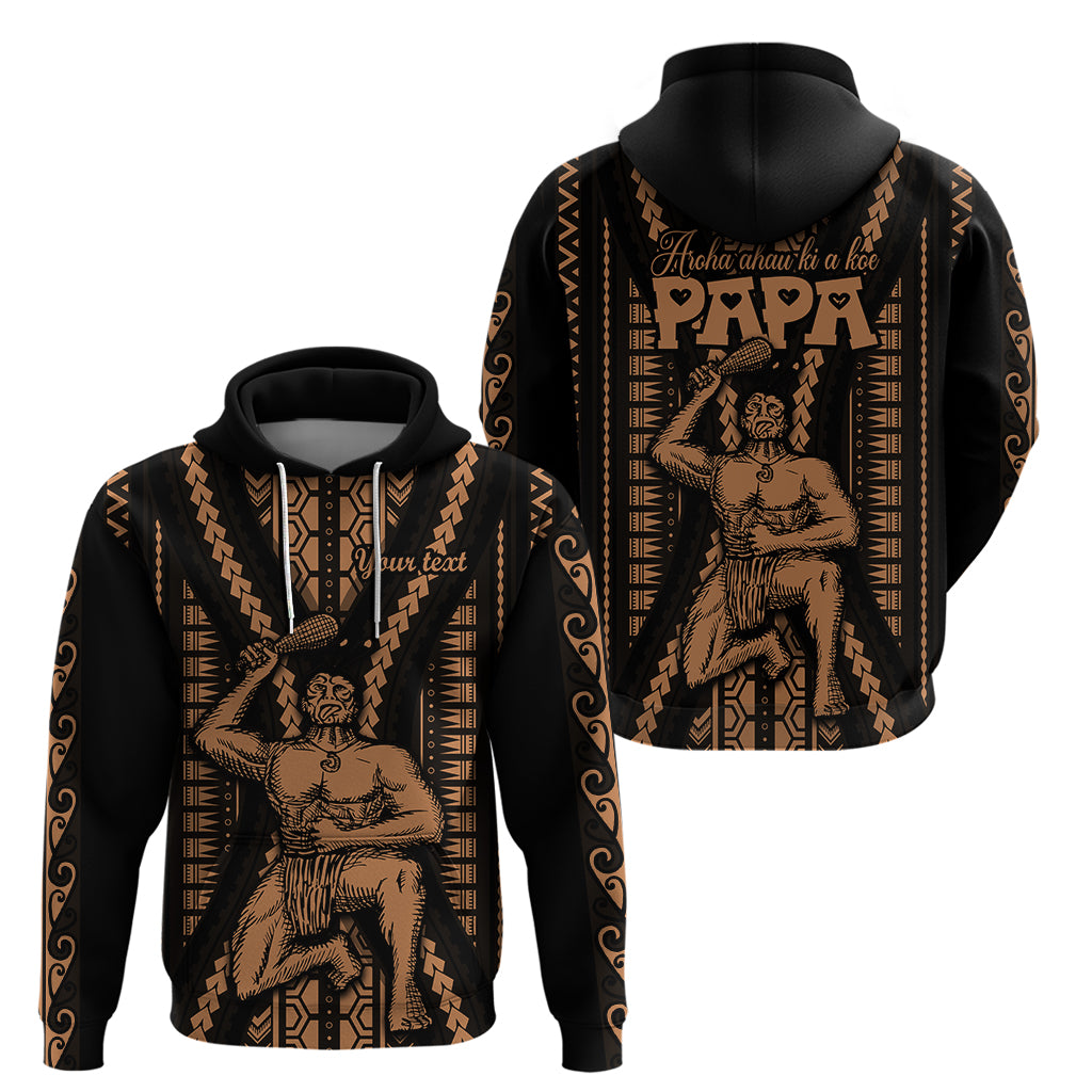 Custom Maori Fathers Day New Zealand Hoodie Aroha Ahau Ki A Koe Papa - Nude LT9