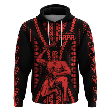 Maori Fathers Day New Zealand Hoodie Aroha Ahau Ki A Koe Papa - Red LT9