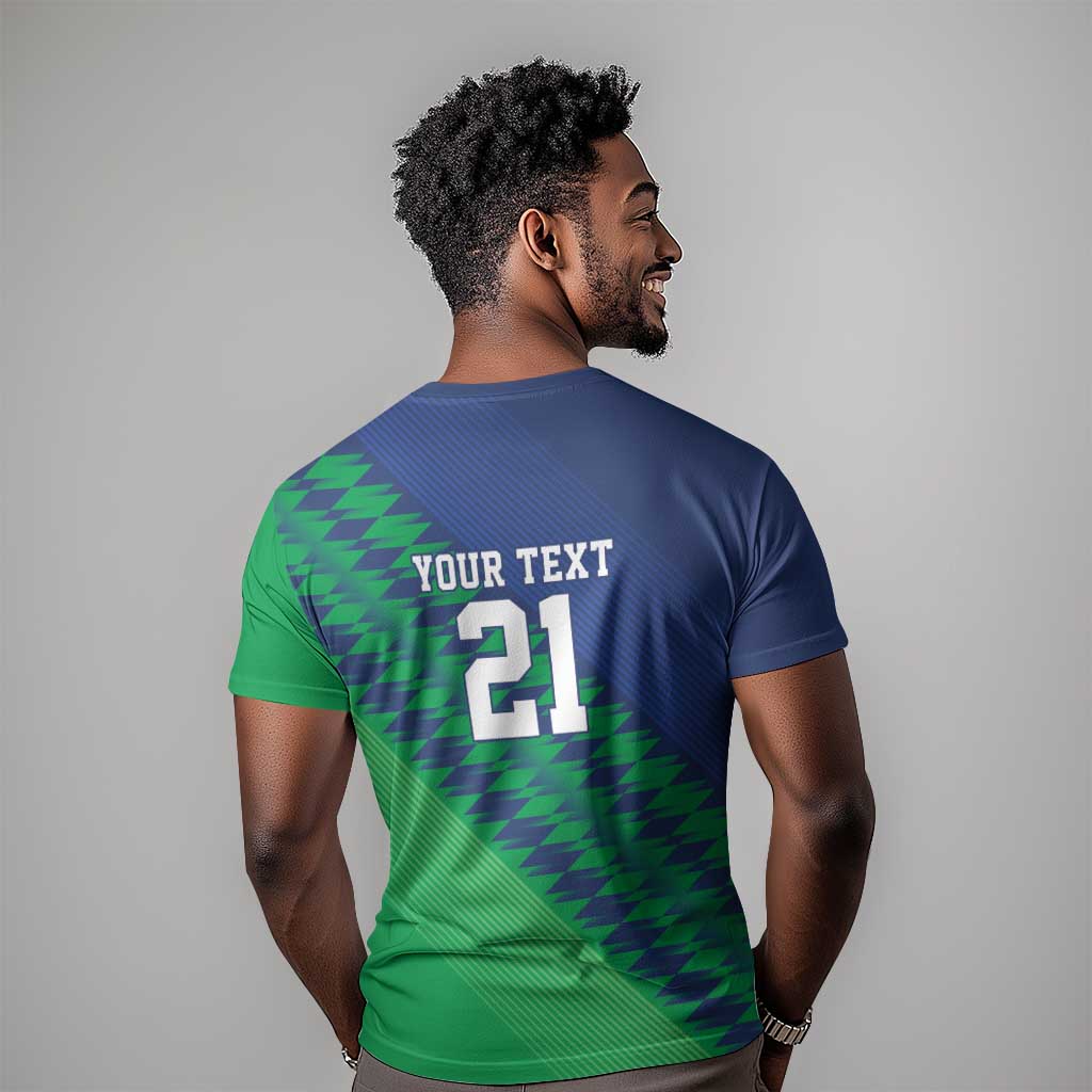 Custom Cricket African Namibia T shirt Namibian Sporty Pattern Flag Motif LT9