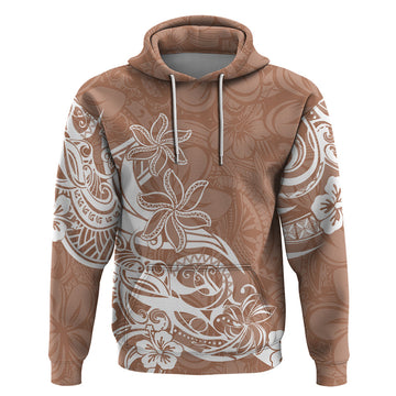 Polynesian Sunset Plumeria Hoodie Pacific Island Tribal Nude Style LT9