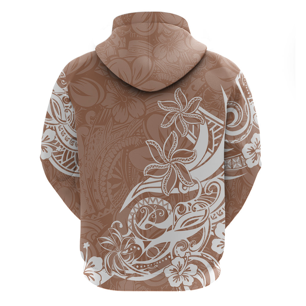 Polynesian Sunset Plumeria Hoodie Pacific Island Tribal Nude Style LT9