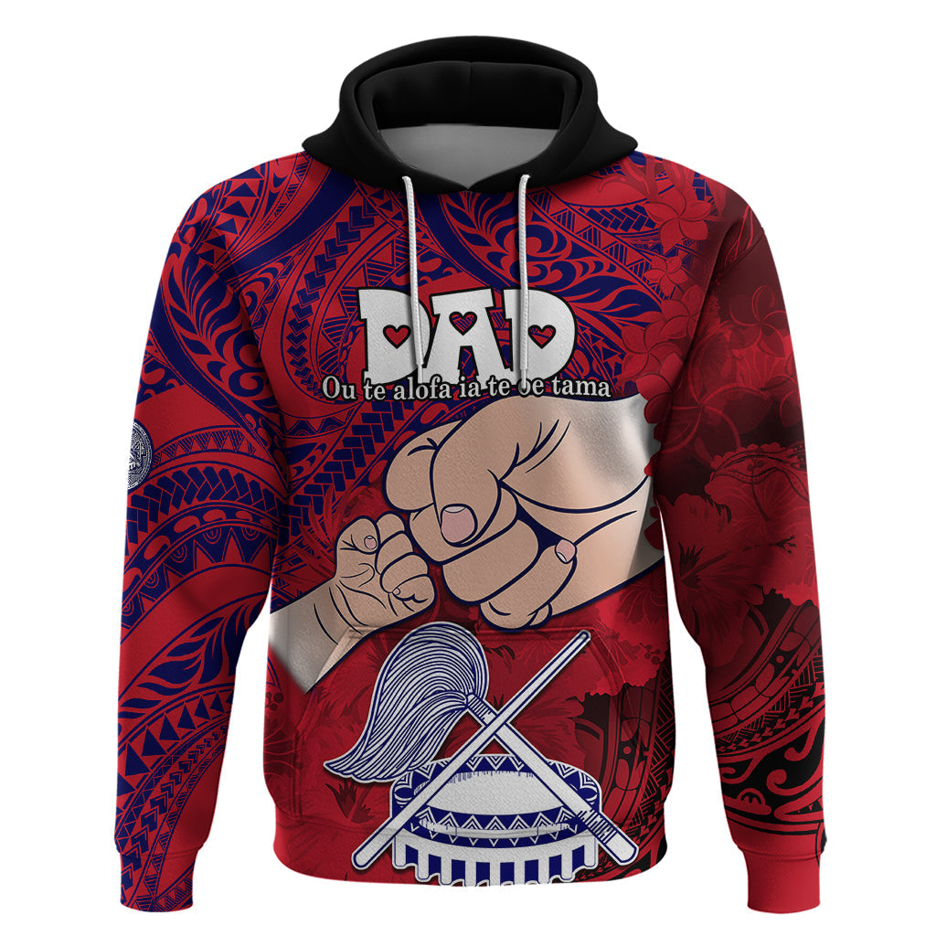 Fathers Day Polynesian Islands American Samoa Hoodie Dad Ou Te Alofa Ia Te Oe Tama - Polynesian Flowers Tribal LT9