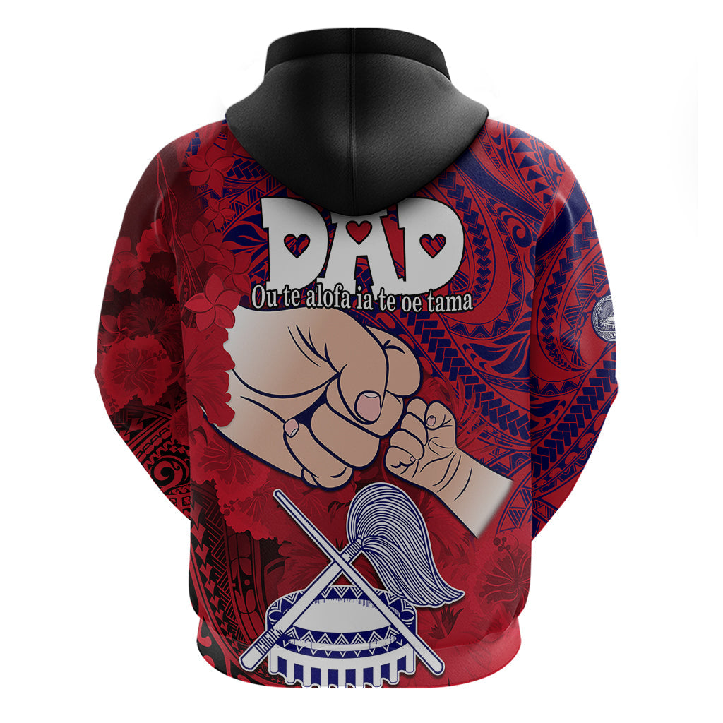 Fathers Day Polynesian Islands American Samoa Hoodie Dad Ou Te Alofa Ia Te Oe Tama - Polynesian Flowers Tribal LT9