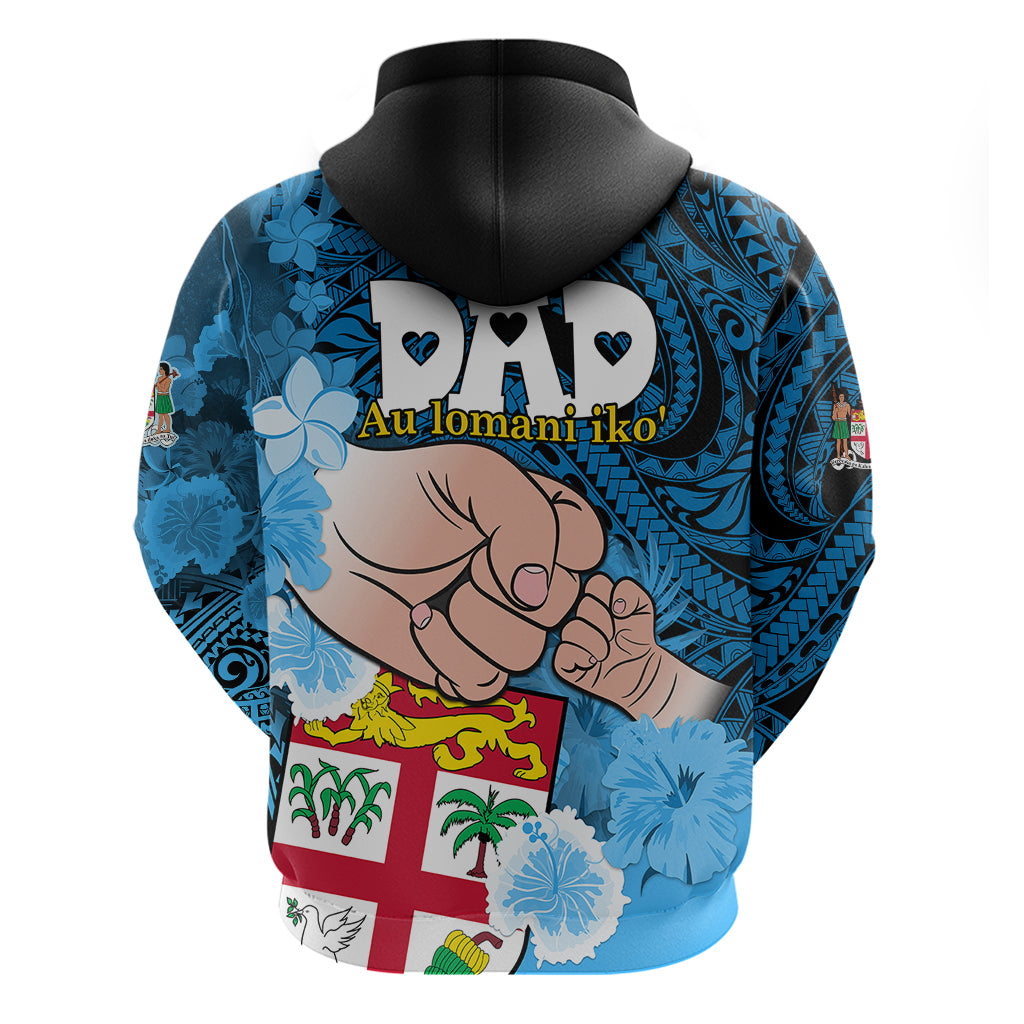 Dads Day Fiji Hoodie Dad Au Lomani Iko - Polynesian Flowers Tribal LT9