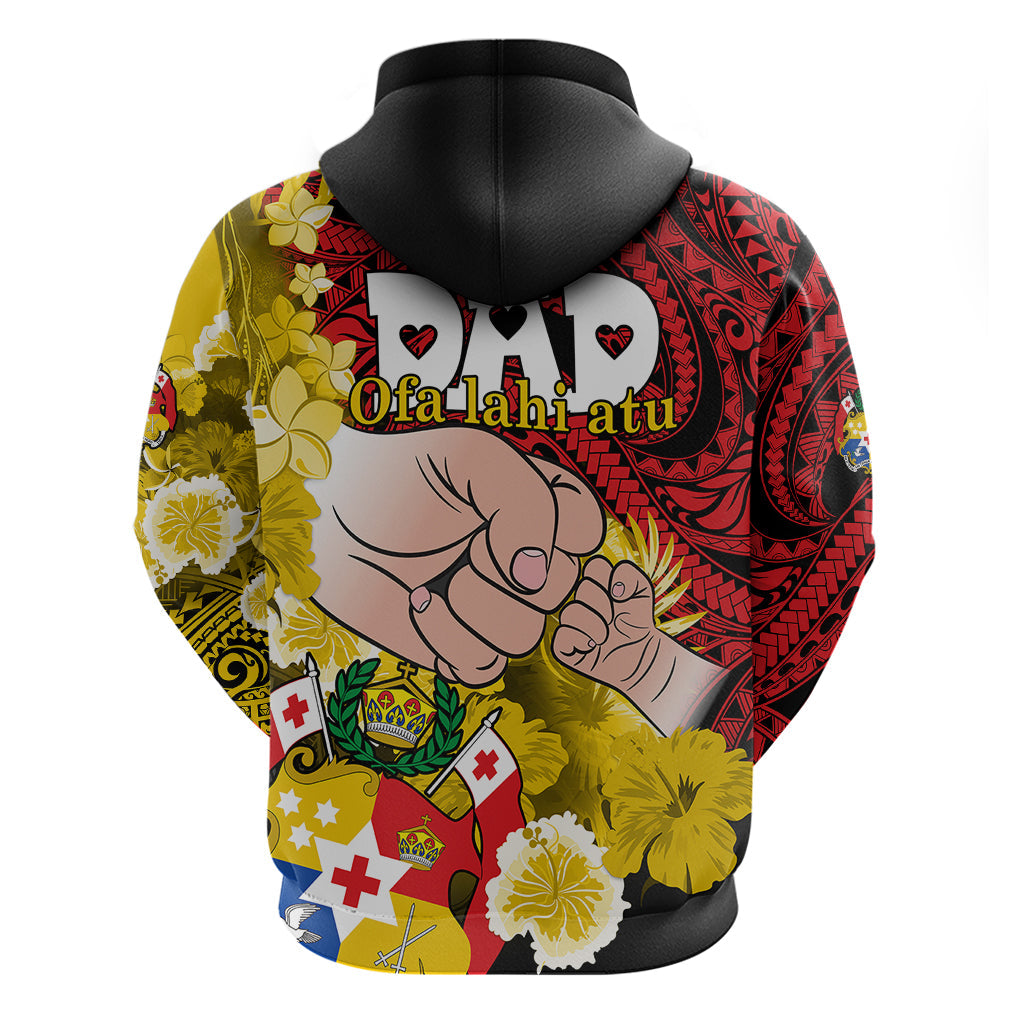 Dads Day Tonga Hoodie Dad Ofa lahi atu - Polynesian Flowers Tribal LT9