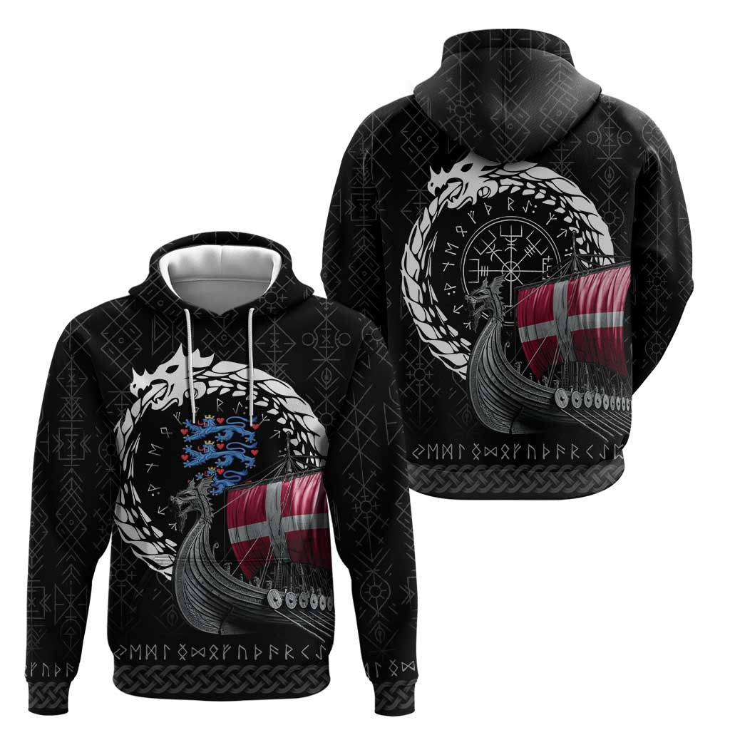 Denmark Viking Drakkar Hoodie Viking Blood LT9